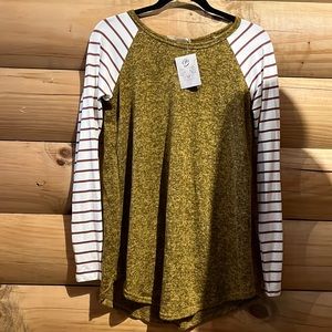 Brand New Modern Soul Jersey Long sleeve stripe top